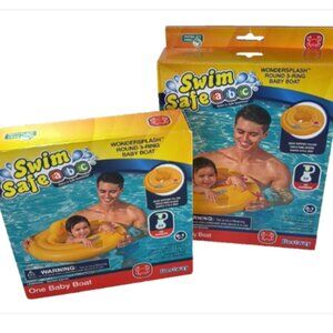Swim Safe Baby Pool Float 2 Pack Inflatable Ring Boat NEW